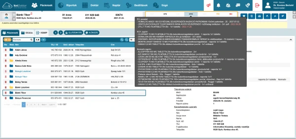 NetDoktor háziorvosi program – gyógyszerjogosultsági (jogcím) információk