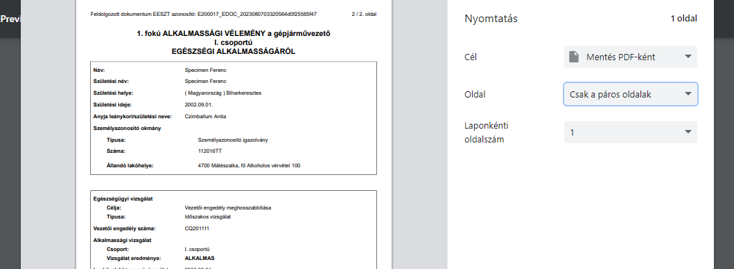 A számlázó modul felépítése és működése