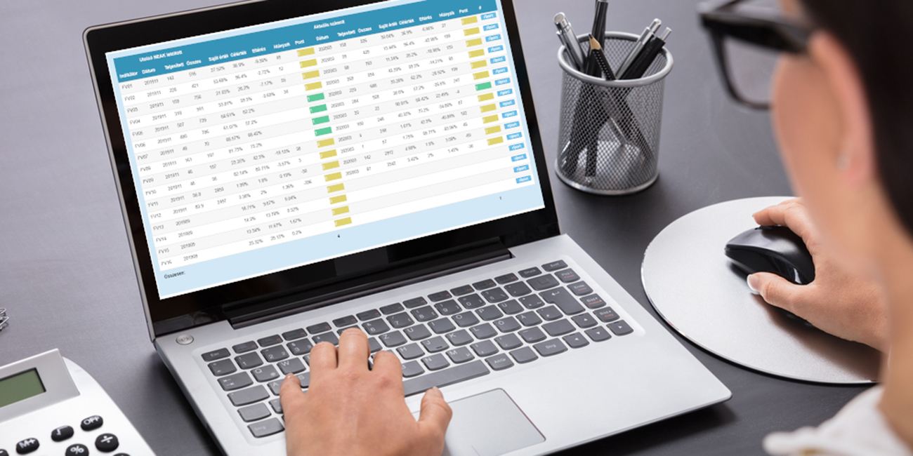NetDoktor – indikátor adatok laptopon